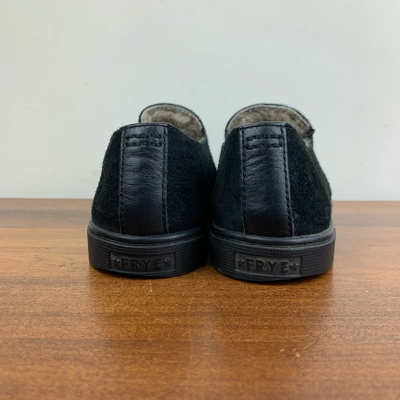 Frye Gemma Shearling 3471082-BLK Black Elastic Slip On Flats Size Womens 6.5 M - Picture 3 of 11